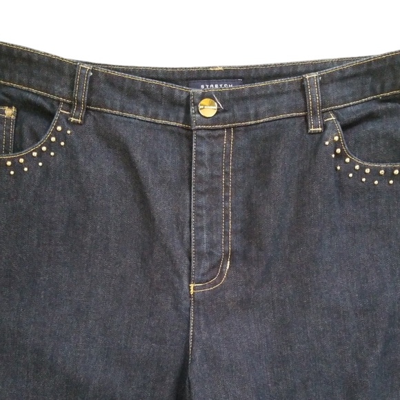 Jones New York Signature Women's Embellished Stretch Bootcut Jeans Size 16 - Picture 4 of 11